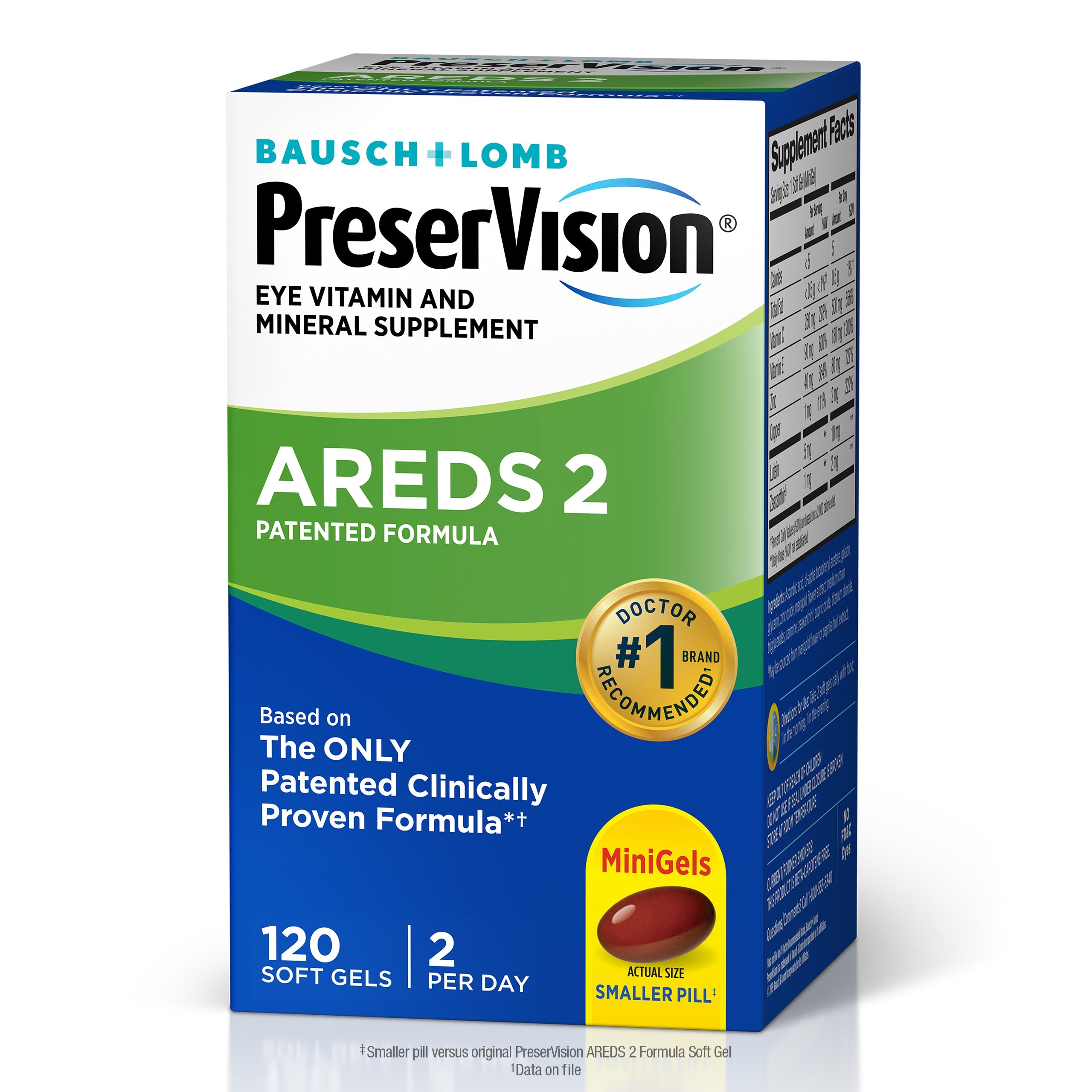 PreserVision AREDS 2 Vitamin - Mineral Supplement Soft Gels 120 Each