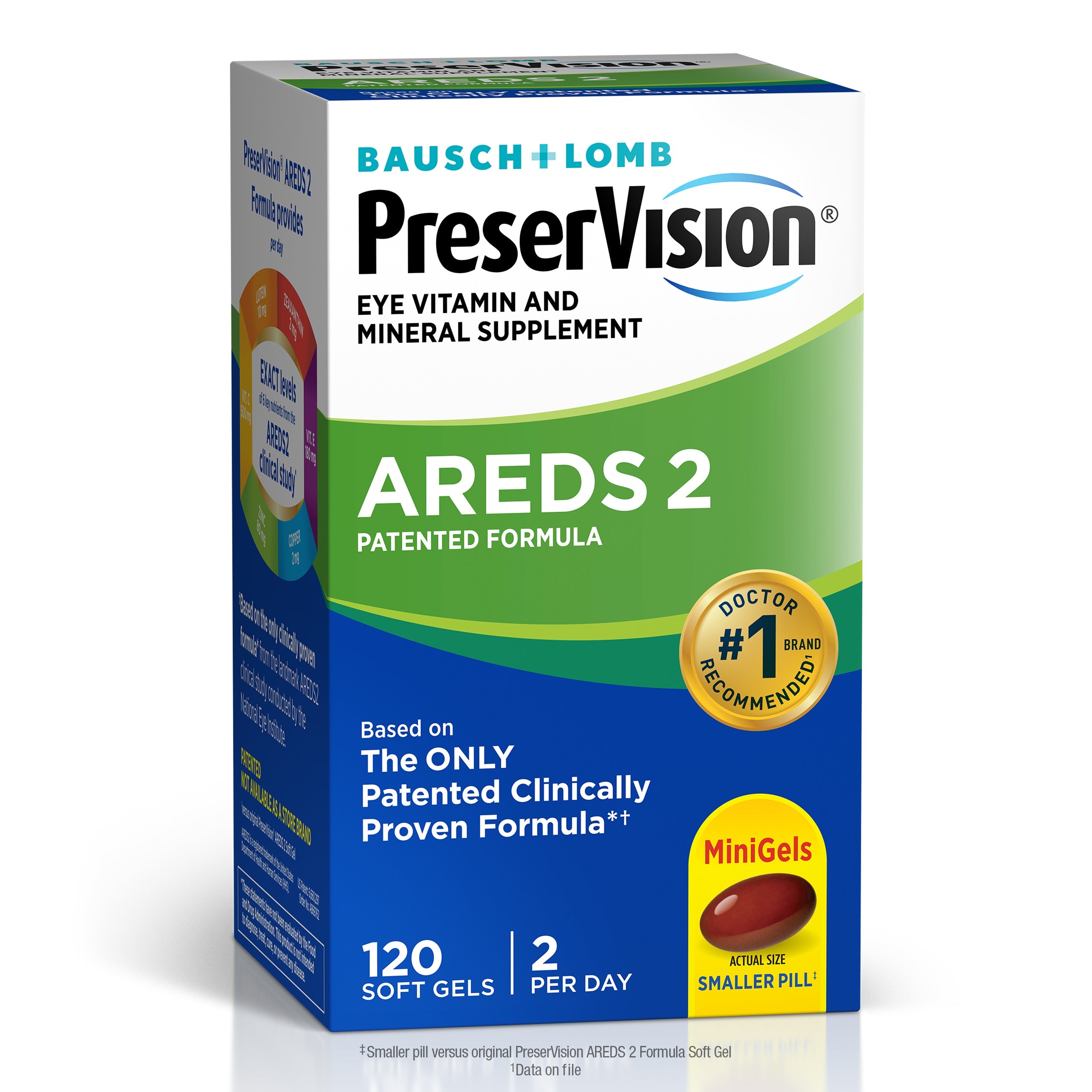 PreserVision AREDS 2 Vitamin - Mineral Supplement Soft Gels 120 Each