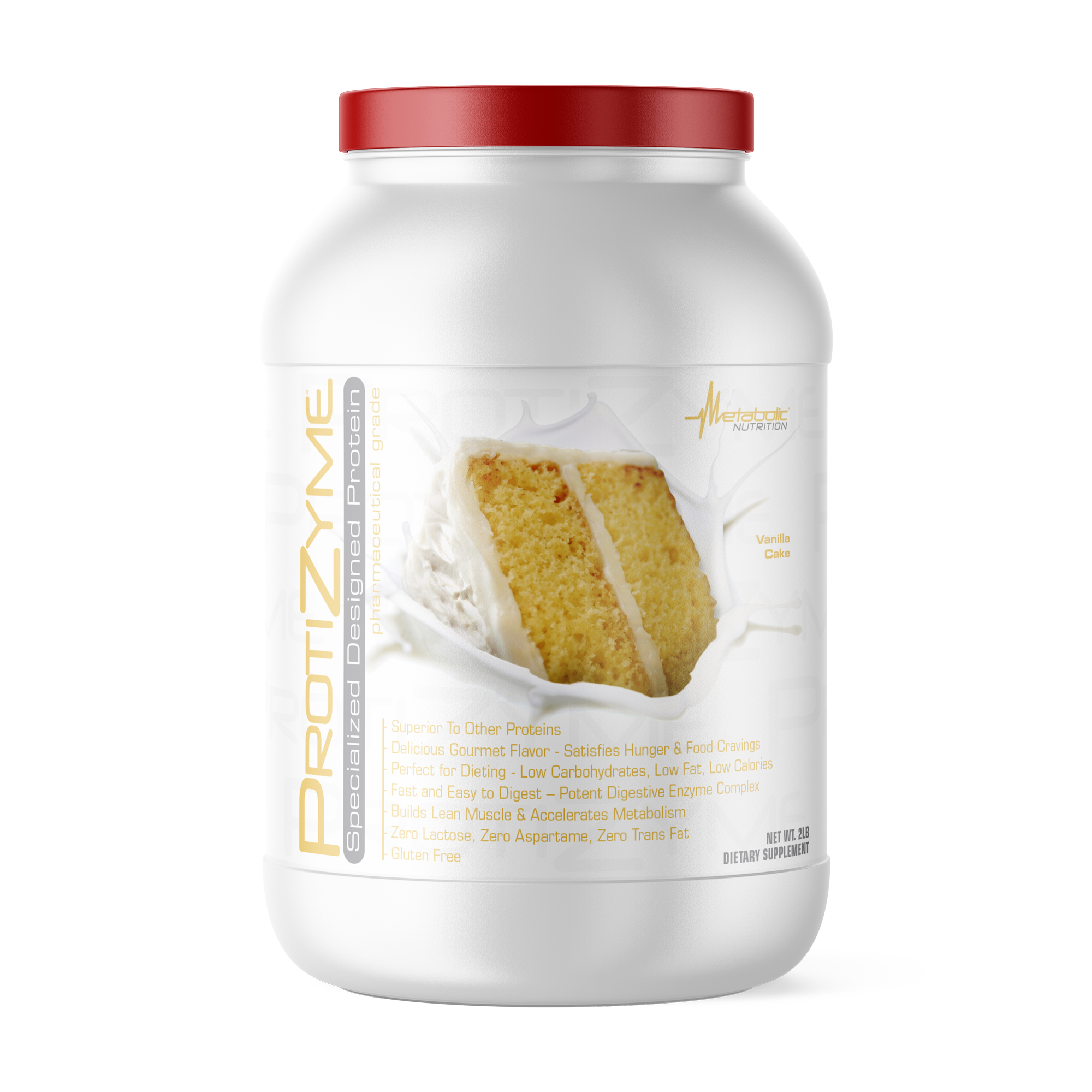 Protizyme - Protein Powder - Vanilla Cake  - 2Lb