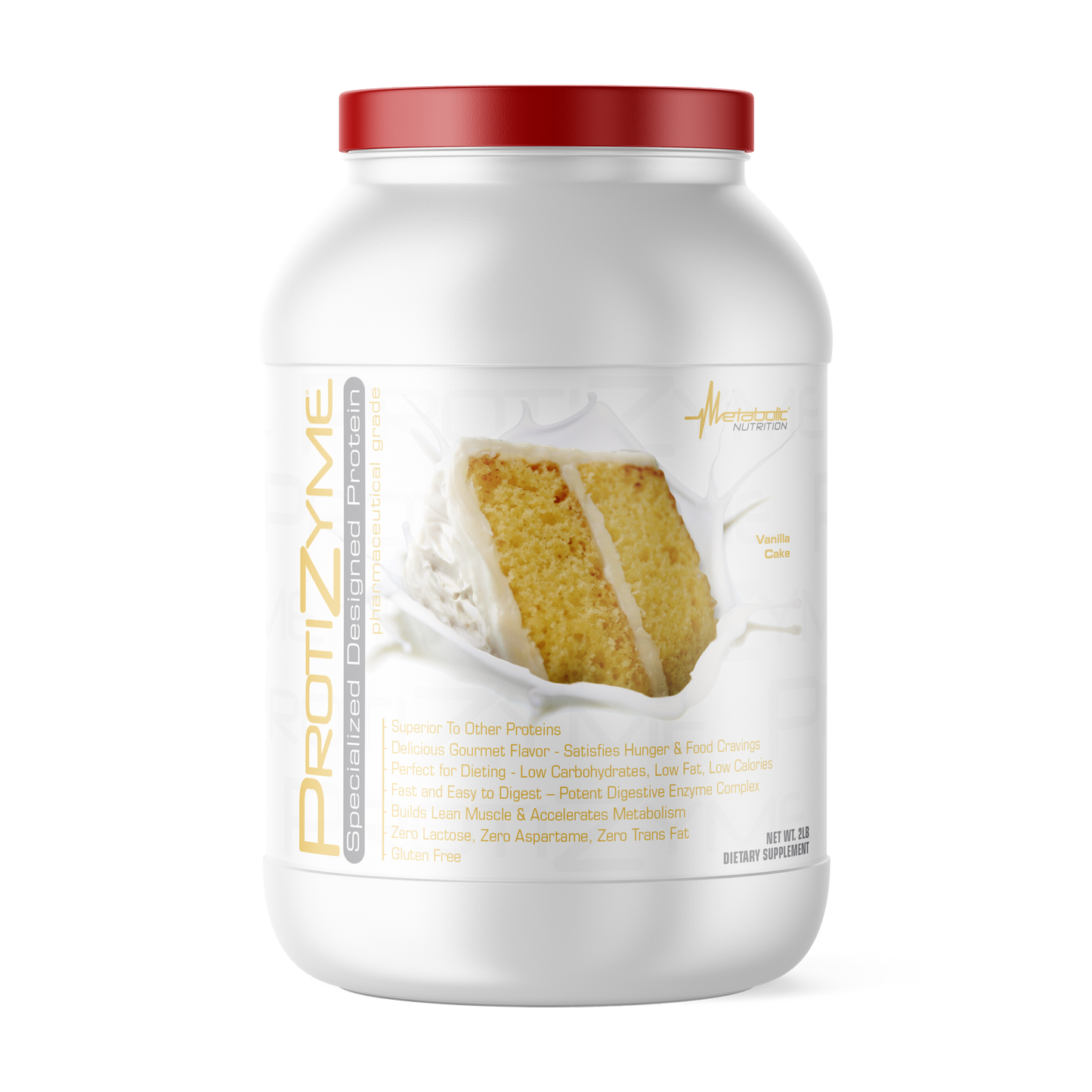 Protizyme - Protein Powder - Vanilla Cake  - 2Lb