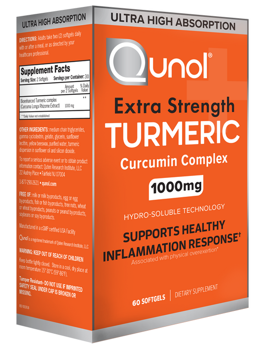 Qunol Extra Strength Turmeric Supplement Softgels, 1000mg, 60ct.