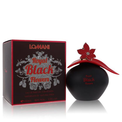 Royal Black Flowers by Lomani EDP for Women 3.3 oz