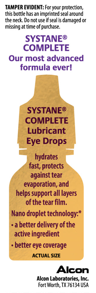 Systane Complete Lubricant Eye Drops, 10mL oz each .33