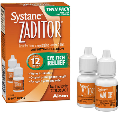 Zaditor Twin Pack Eye-Drops 0.34 Oz Bottles Each