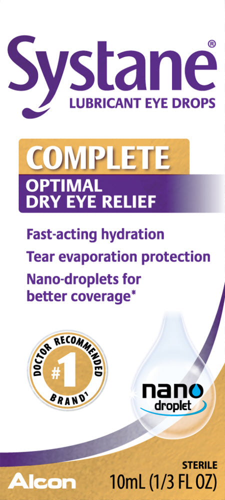 Systane Complete Optimal Dry Eye Drops, 10 ml, 2 Pack