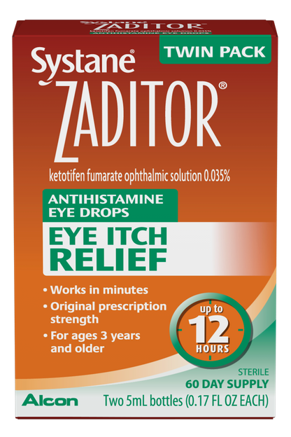 Zaditor Eye Drops Twin Pack, 0.34 oz Bottles Each