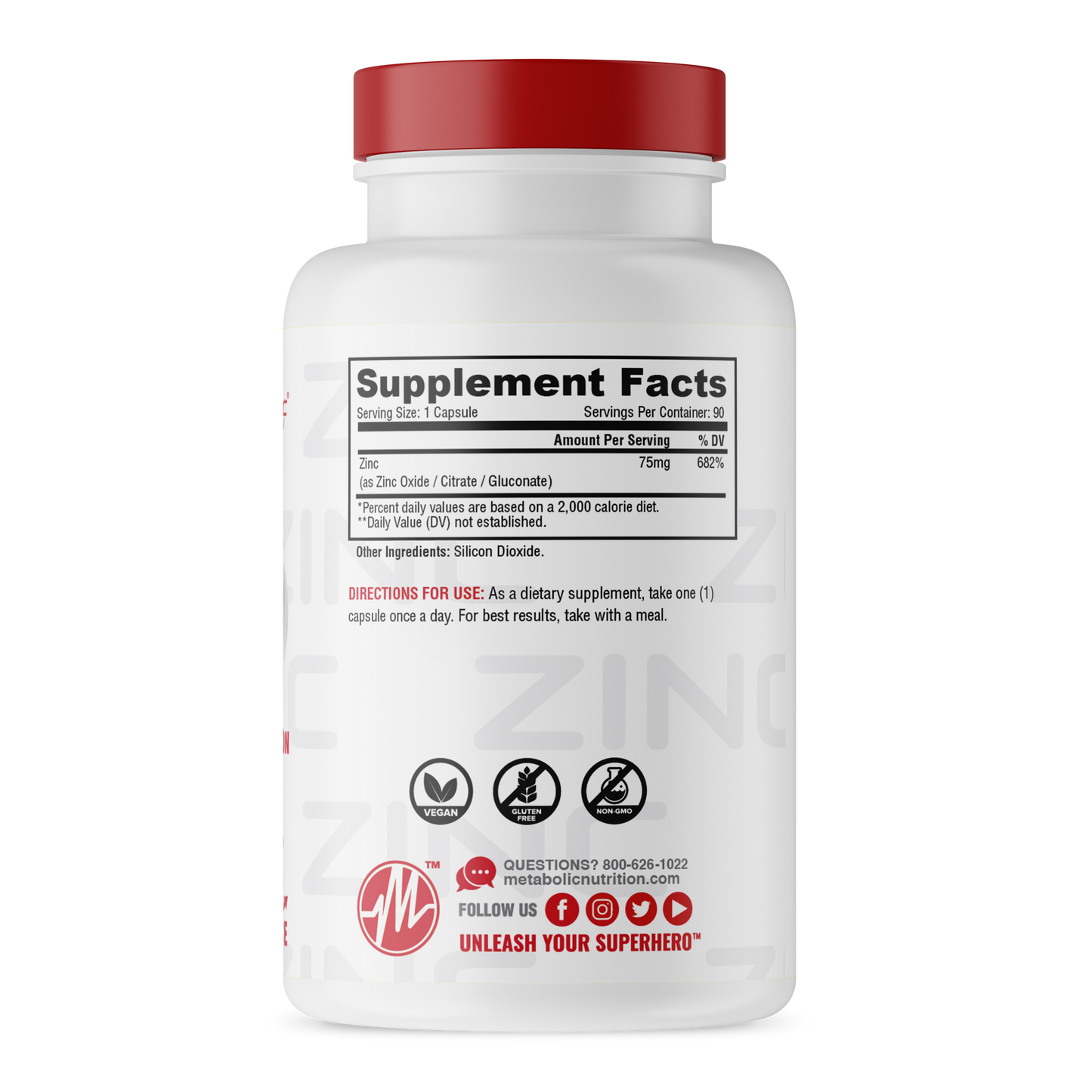 Metabolic Nutrition - Zinc Antioxidant Vitamin - 90 Capsule