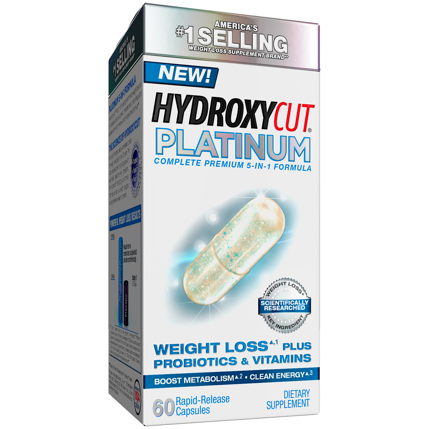 Hydroxycut Platinum Supplements with Active Probiotics & Vitamins