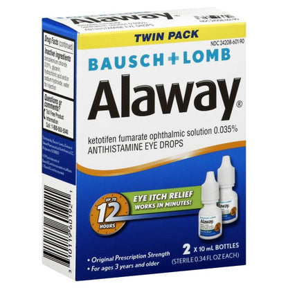 Alaway Antihistamine Eye Drops 2 x 0.34 fl oz (10 ml)