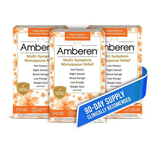 Amberen Multi-Symptom Menopause Relief 60ct each, 3 Month Supply