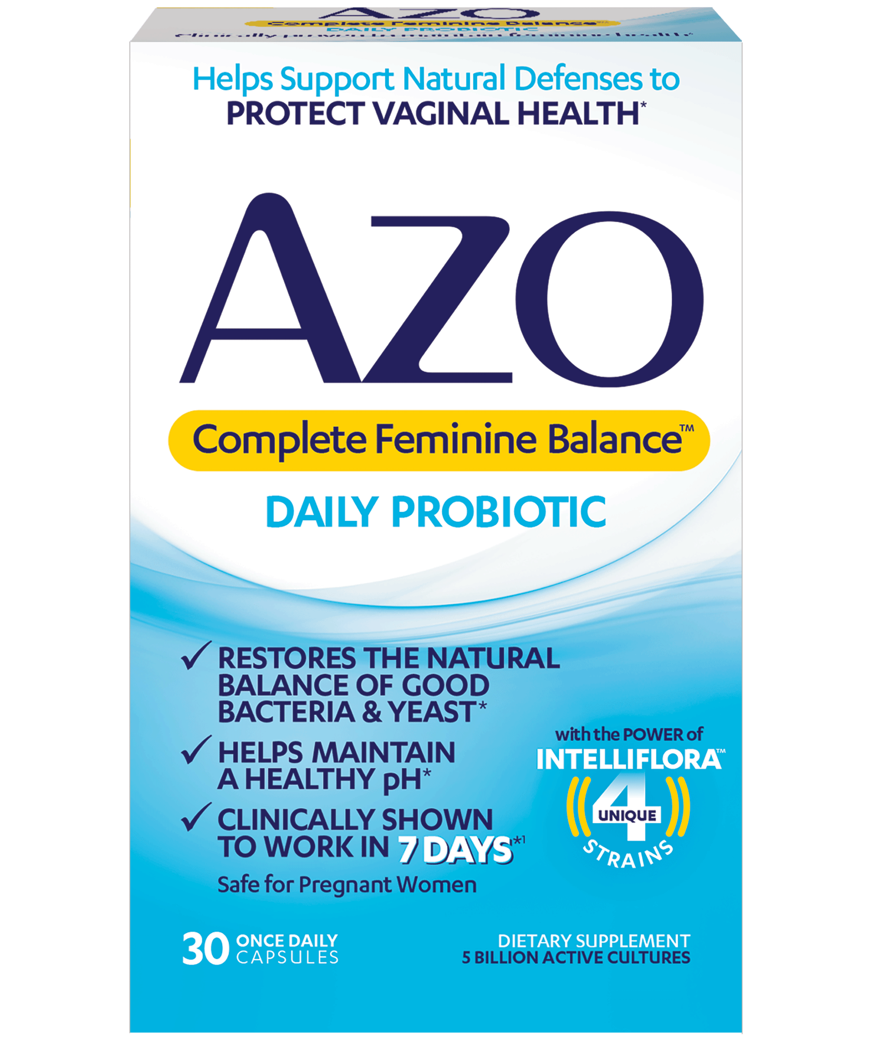 AZO Complete Feminine Balance Daily Probiotic for Women, 30 ct