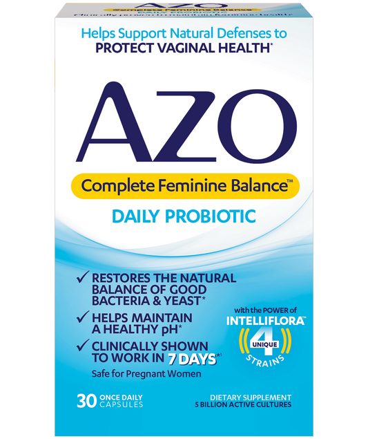 AZO Complete Feminine Balance Daily Probiotic for Women, 30 ct