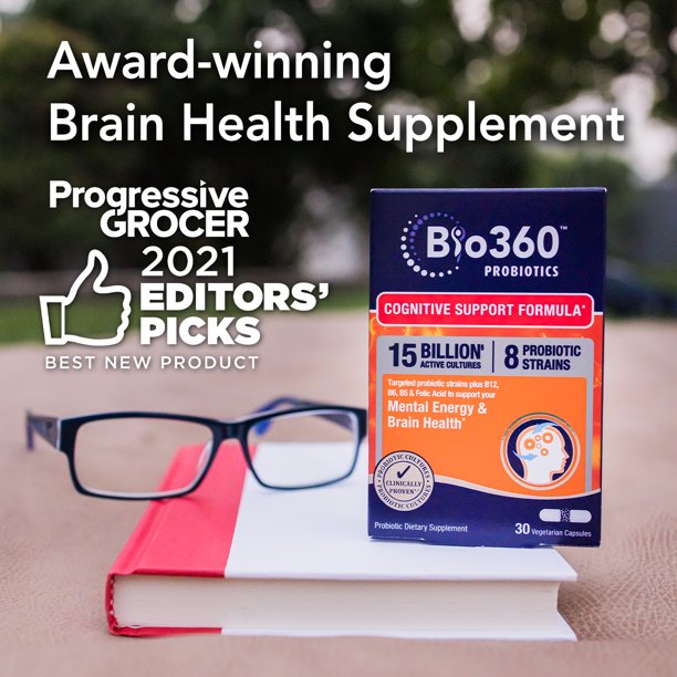 Bio360 Probiotics Cognitive Support Formula, 30 Vegetarian Capsules