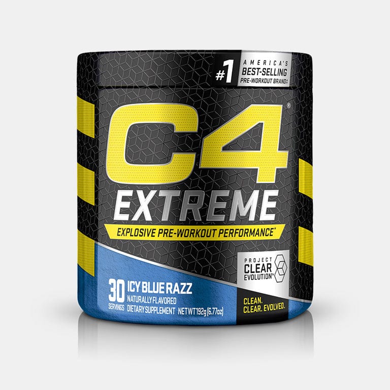 C4 Extreme Pre Workout Performance Icy Blue Razz, 30 Servings