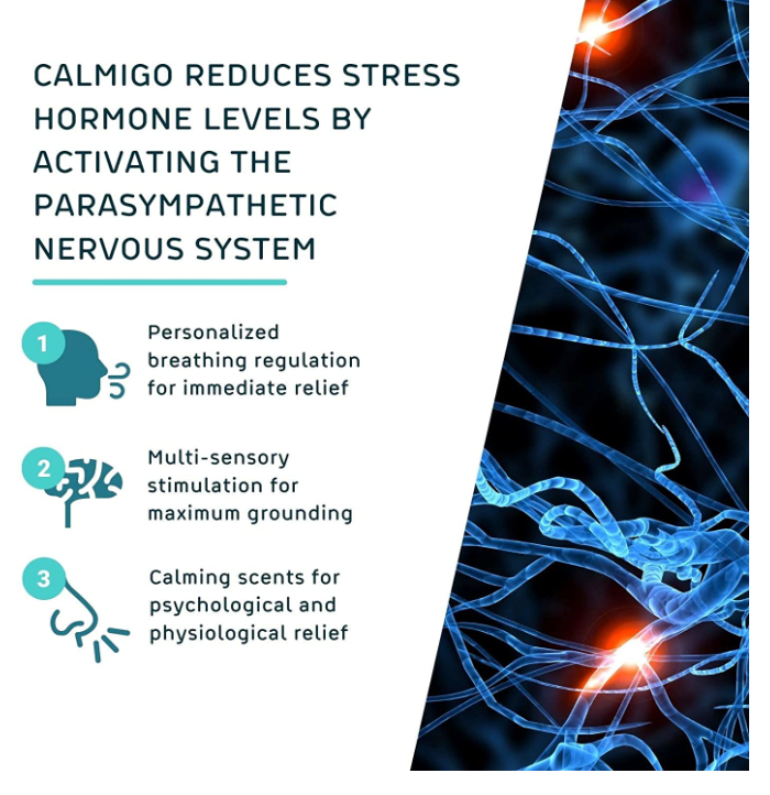 CalmiGo Samrt Calming Companion Anxiousness & Stress-Relief Natural Calming Device