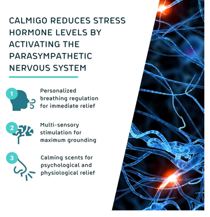 CalmiGo Samrt Calming Companion Anxiousness & Stress-Relief Natural Calming Device