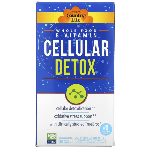 Country Life Whole B-Vitamin - Cellular Detox, 30 Vegan Capsules