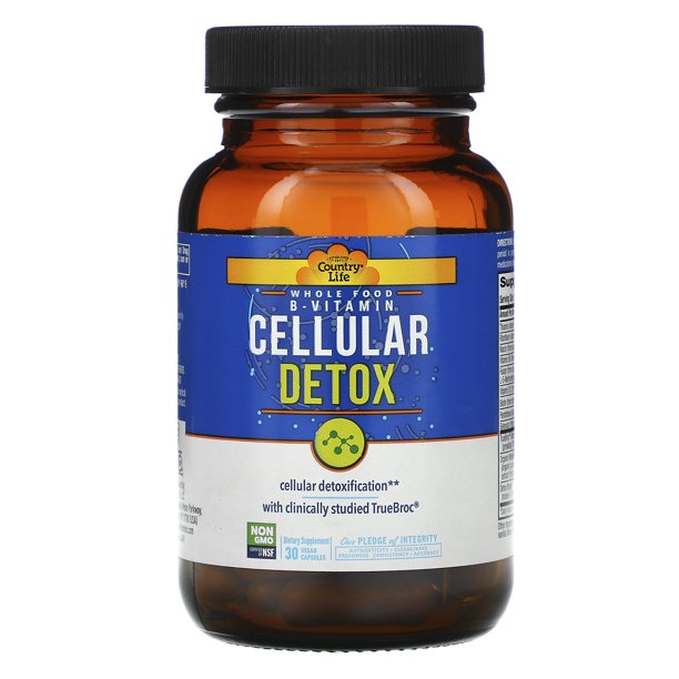 Country Life Whole B-Vitamin - Cellular Detox, 30 Vegan Capsules