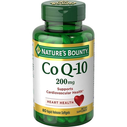 Nature's Bounty Co Q-10 200mg, 80 Softgels Twin Pack