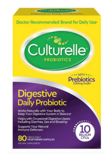 Culturelle Digestive Health Probiotic Capsules, 80 Ct