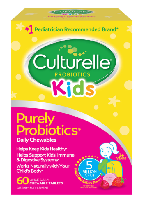 Culturelle Kids Chewables Probiotic, 60 Tablets