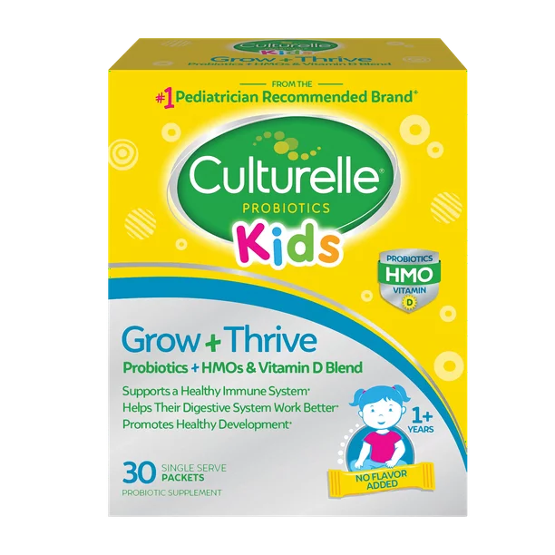 Culturelle Kids Grow + Thrive Probiotics + HMO + Vitamin D Blend Packs, 30 ea