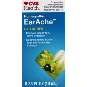 Homeopathic CVS Health Ear Ache Ear Drops, 0.33 fl. oz