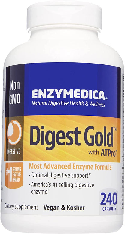 Enzymedica Digest Gold with ATPro, 240 Capsules