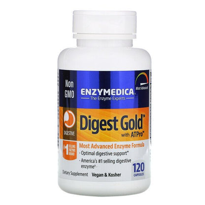 Enzymedica Digest Gold with ATPro for Daily Digestive Support, 120 Capsules