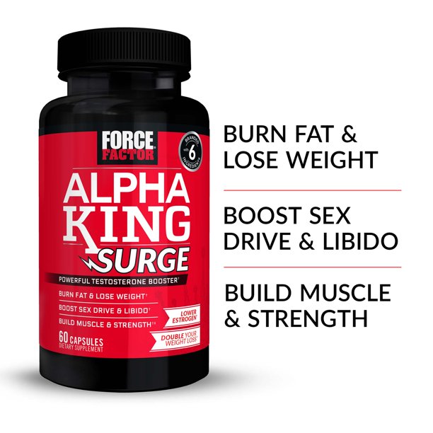 Force Factor Alpha King Surge, 60 Capsules