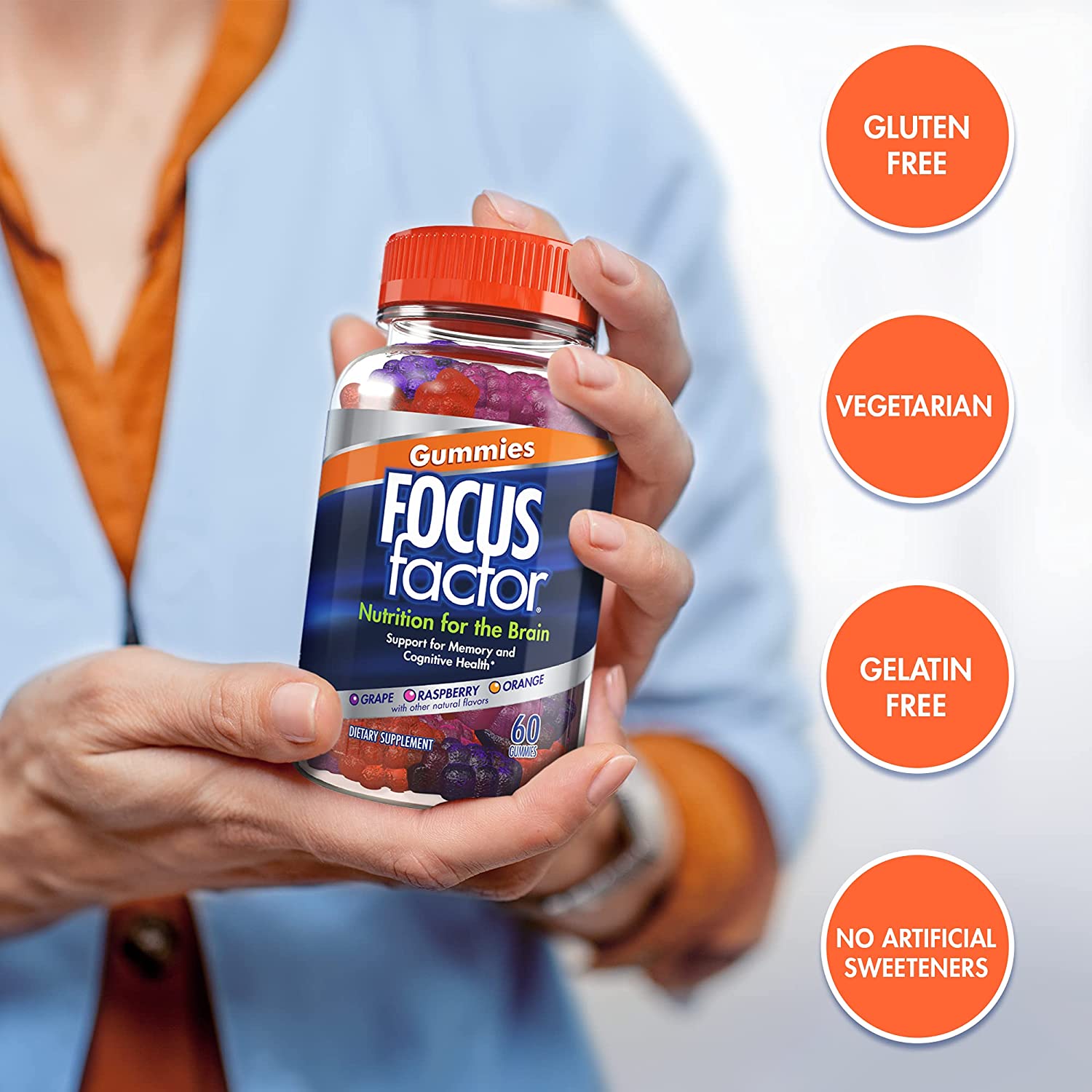 Focus Factor Nutrition for the Brain, 60 Gummies