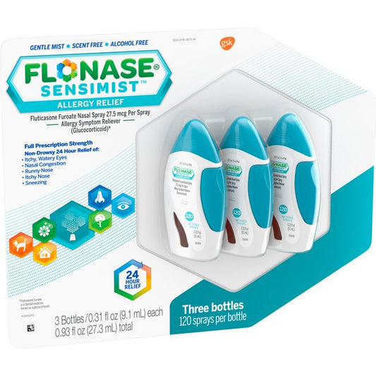 Flonaise Sensiimist Allergy Relief Nasal Spray 120 Sprays each - 3 Pack (360 Sprays Total)