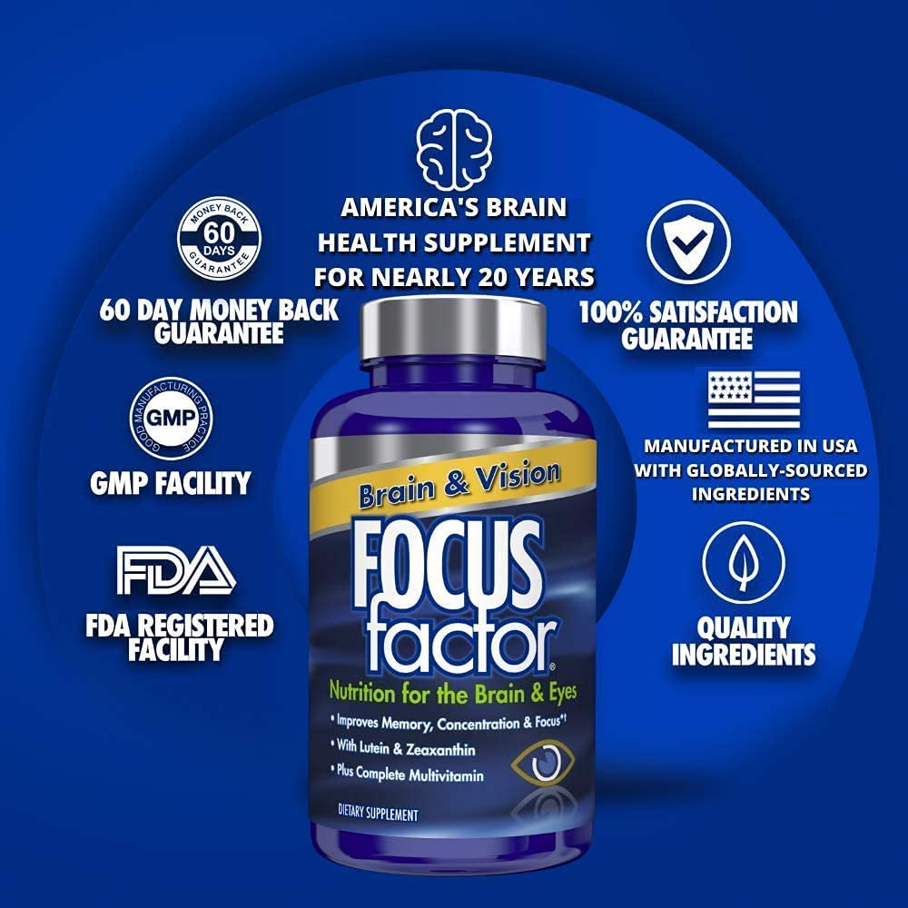 Focus Factor Brain & Vision, 120 Tablets
