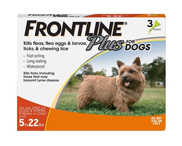 Frontline Plus for Dogs 5 to 22lbs, 3 Doses