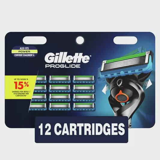 Gillette Proglide Mens Razor Blade Refills, 12 Count