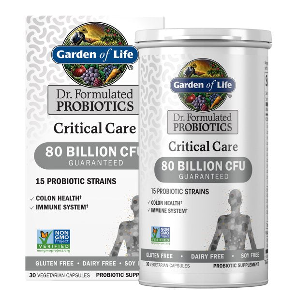 Garden of Life Dr Formulated Critical Care Probiotics 80 Billion CFU, 30 Vegetarian Capsules