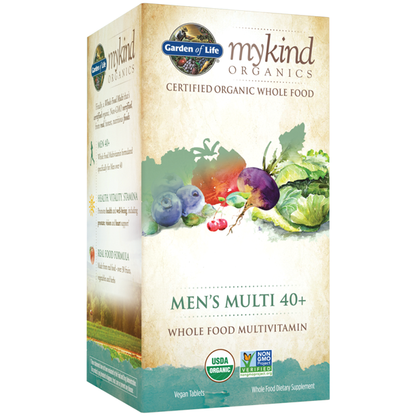 Garden of Life MyKind Organics Men's Multi 40+, 120 Tablets