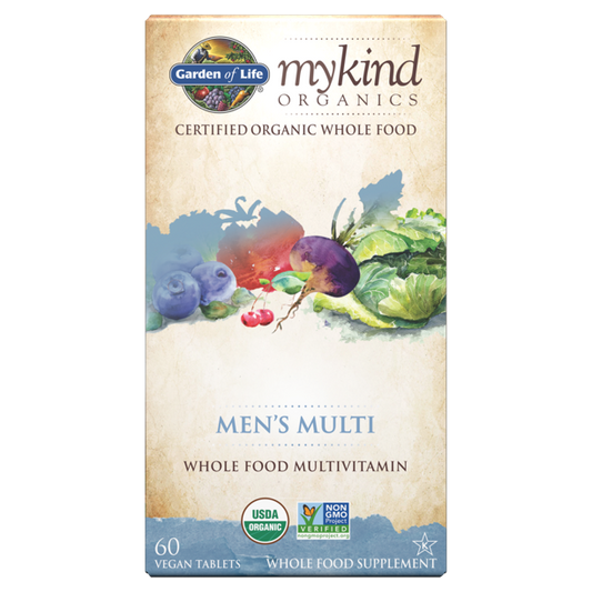 Garden of Life MyKind Organics Men's Multivitamin, 60 Tablets