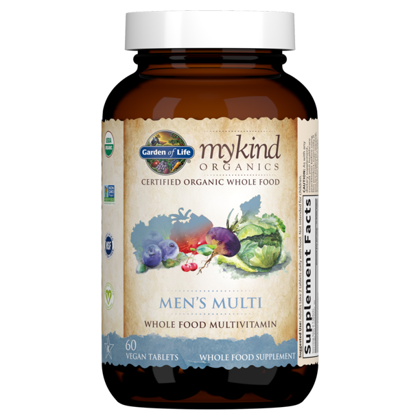 Garden of Life MyKind Organics Men's Multivitamin, 60 Tablets