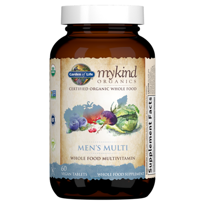 Garden of Life MyKind Organics Men's Multivitamin, 60 Tablets