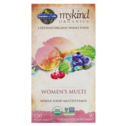 Garden of Life MyKind Organics Women's Multi 120 Tablets