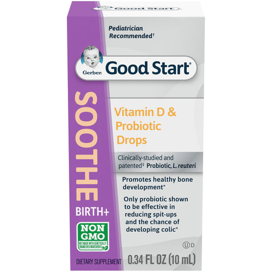 Gerber Soothe Vitamin D & Probiotic Drops Dietary Supplement 0.34 fl. oz. Box