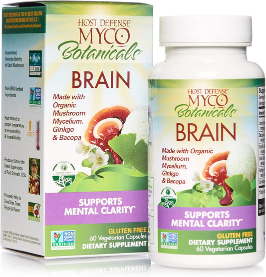 Host Defense Myco Botanicals Brain, 60 Capsules