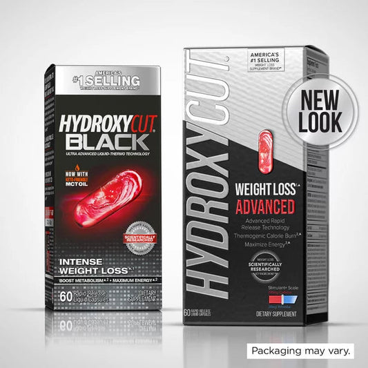 Hydroxycut Black Weight Loss Supplement, Intense Weight Loss, 60 Count