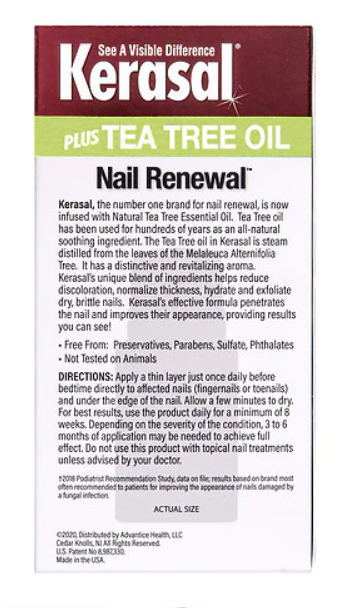 Kerasal Fungal Nail Renewal and Nail Repair Solution with Tea Tree Oil, 0.33 oz