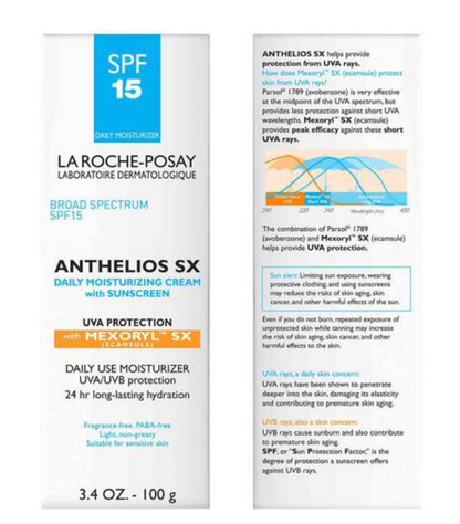 LA ROCHE-POSAY Anthelios SX, spf 15, 3.4 fl. oz