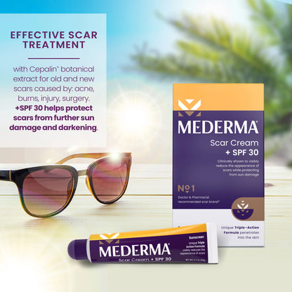 Mederma Scar Cream, +SPF 30, 0.70 Ounce Tube