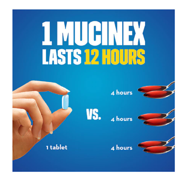 Mucinex 12-Hour Chest Congestion Expectorant Tablets, 600mg 100 Count