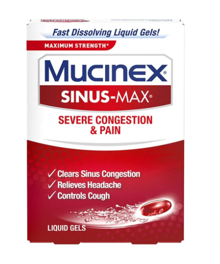 Mucinex Sinus-Max, 20 LiquidGels