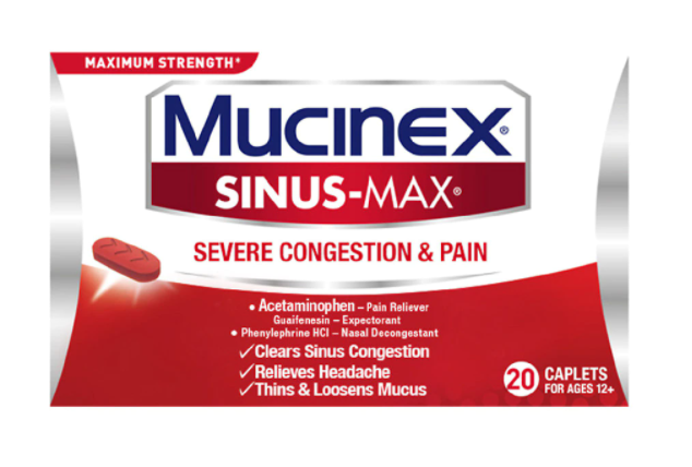 Mucinex Sinus-Max Severe Congestion & Pain, 20 Caplets